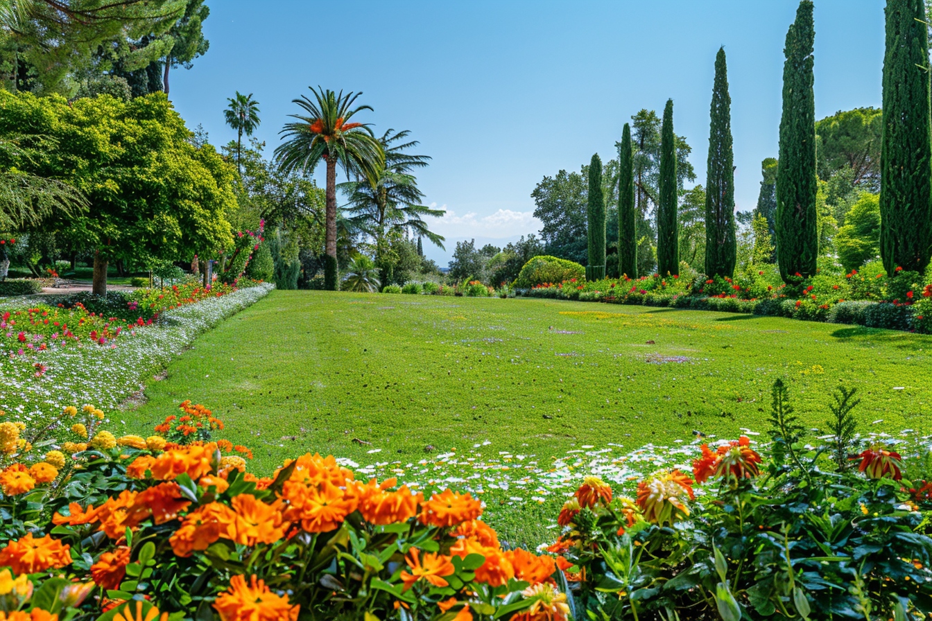 Vue panoramique d'un parc luxuriant à Avignon, illustrant les magnifiques espaces verts qui subliment les nouvelles adresses de la ville